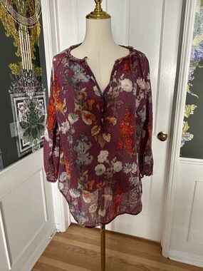 Raquel Allegra Floral Sheer Top | Boho Luxe Blouse